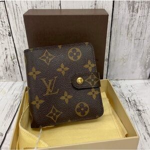 Louis Vuitton Brown & Gold Monogram Wallet With Authentic Box & Dust Bag